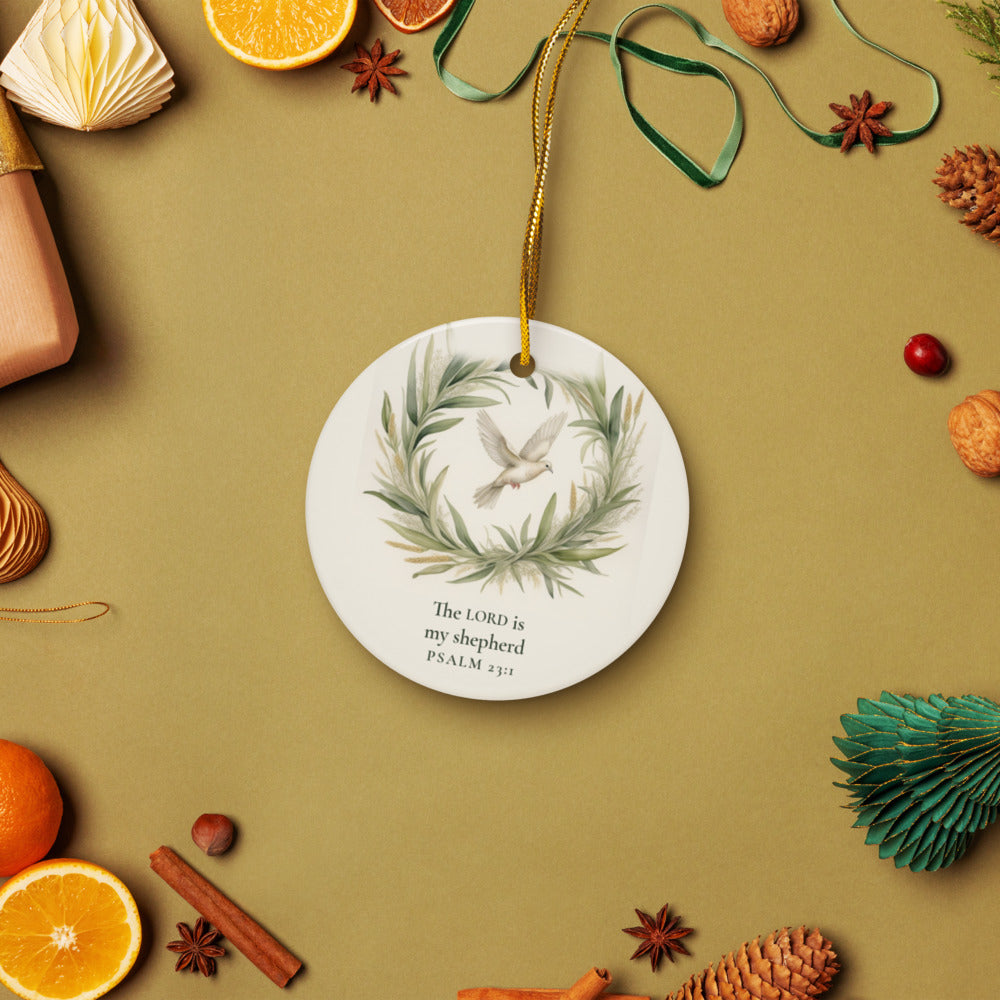 The Lord Is My Shepherd Ceramic Ornament