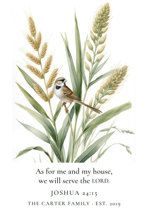 As for Me and My House Canvas, Personalized