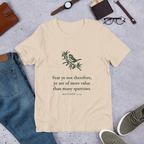 Fear Ye Not Sparrow and Olive Tee