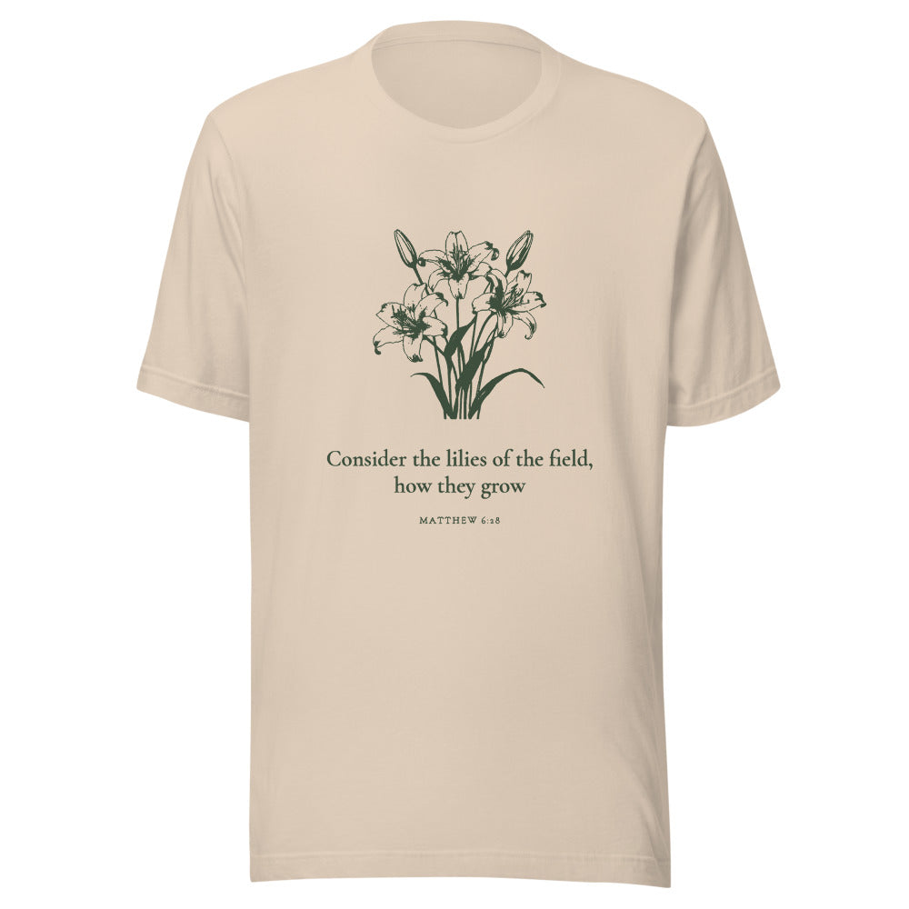 Consider the Lilies of the Field Tee